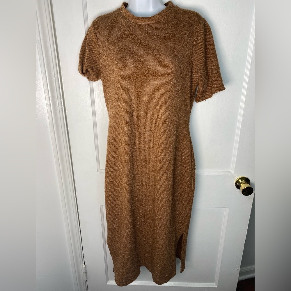 I.N.C NWOT International Concepts Elegant Brown Knit Sweater Dress
